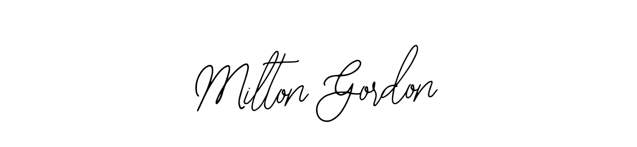 Bearetta-2O07w is a professional signature style that is perfect for those who want to add a touch of class to their signature. It is also a great choice for those who want to make their signature more unique. Get Milton Gordon name to fancy signature for free. Milton Gordon signature style 12 images and pictures png
