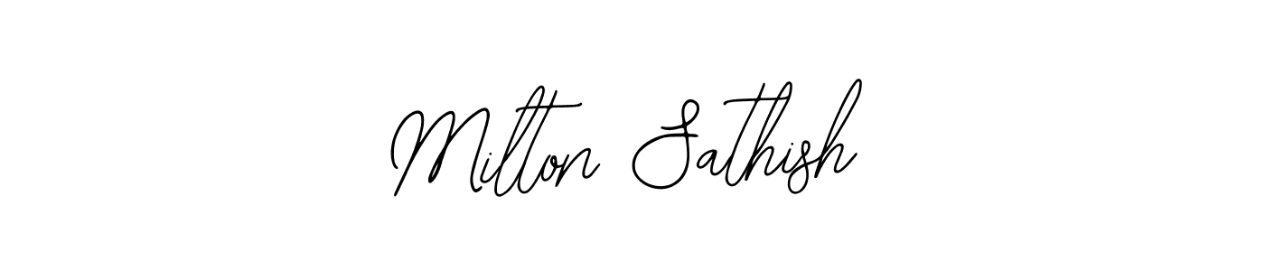 This is the best signature style for the Milton Sathish name. Also you like these signature font (Bearetta-2O07w). Mix name signature. Milton Sathish signature style 12 images and pictures png