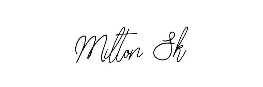 You should practise on your own different ways (Bearetta-2O07w) to write your name (Milton Sk) in signature. don't let someone else do it for you. Milton Sk signature style 12 images and pictures png