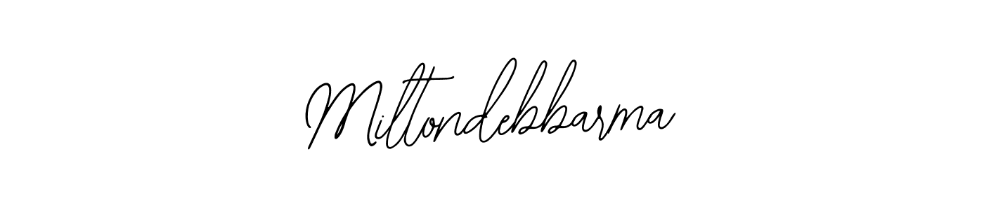 How to make Miltondebbarma name signature. Use Bearetta-2O07w style for creating short signs online. This is the latest handwritten sign. Miltondebbarma signature style 12 images and pictures png