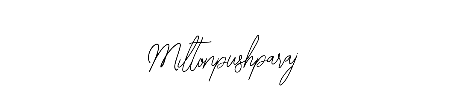 How to make Miltonpushparaj signature? Bearetta-2O07w is a professional autograph style. Create handwritten signature for Miltonpushparaj name. Miltonpushparaj signature style 12 images and pictures png