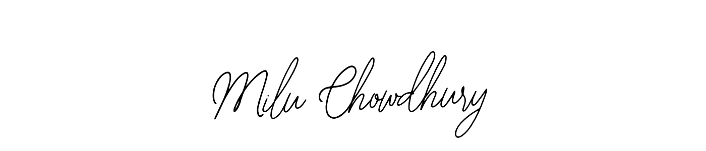 Also we have Milu Chowdhury name is the best signature style. Create professional handwritten signature collection using Bearetta-2O07w autograph style. Milu Chowdhury signature style 12 images and pictures png