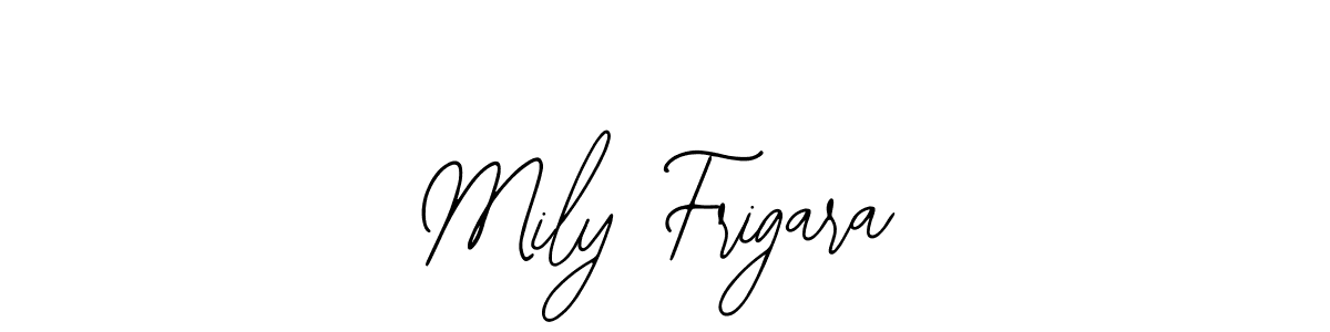 How to make Mily Frigara name signature. Use Bearetta-2O07w style for creating short signs online. This is the latest handwritten sign. Mily Frigara signature style 12 images and pictures png
