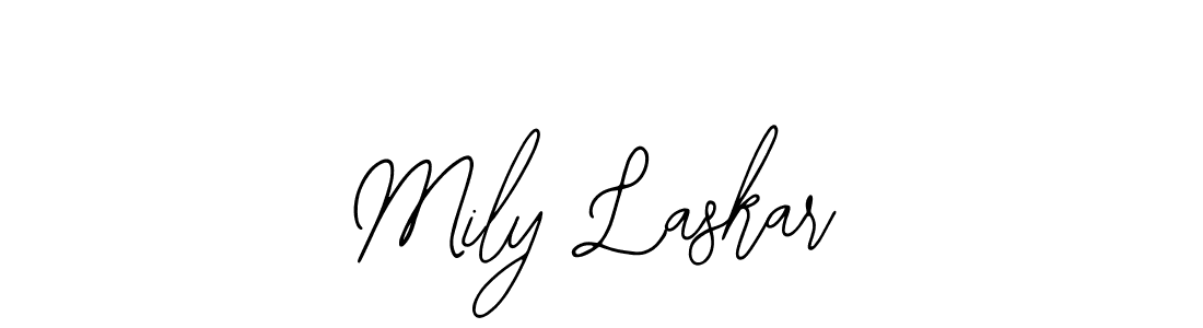 Make a beautiful signature design for name Mily Laskar. Use this online signature maker to create a handwritten signature for free. Mily Laskar signature style 12 images and pictures png