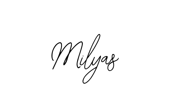 How to make Milyas signature? Bearetta-2O07w is a professional autograph style. Create handwritten signature for Milyas name. Milyas signature style 12 images and pictures png