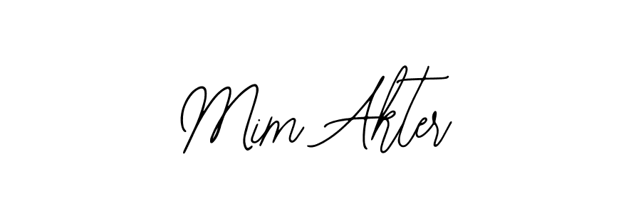 Use a signature maker to create a handwritten signature online. With this signature software, you can design (Bearetta-2O07w) your own signature for name Mim Akter. Mim Akter signature style 12 images and pictures png