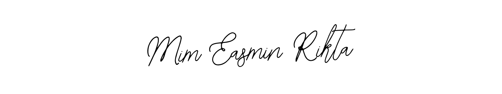 Also You can easily find your signature by using the search form. We will create Mim Easmin Rikta name handwritten signature images for you free of cost using Bearetta-2O07w sign style. Mim Easmin Rikta signature style 12 images and pictures png