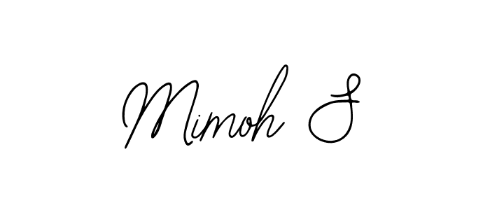 Use a signature maker to create a handwritten signature online. With this signature software, you can design (Bearetta-2O07w) your own signature for name Mimoh S. Mimoh S signature style 12 images and pictures png