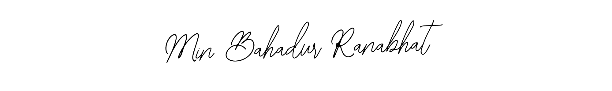 How to make Min Bahadur Ranabhat name signature. Use Bearetta-2O07w style for creating short signs online. This is the latest handwritten sign. Min Bahadur Ranabhat signature style 12 images and pictures png