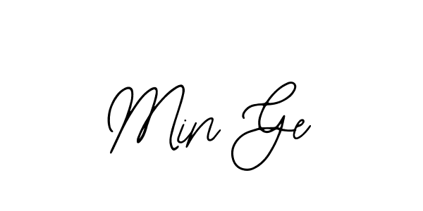 How to make Min Ge name signature. Use Bearetta-2O07w style for creating short signs online. This is the latest handwritten sign. Min Ge signature style 12 images and pictures png