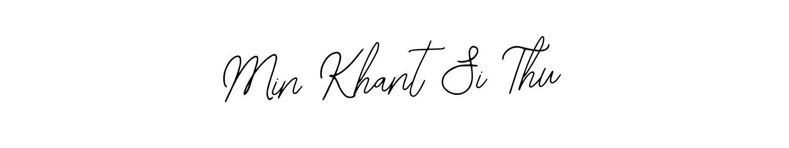 Use a signature maker to create a handwritten signature online. With this signature software, you can design (Bearetta-2O07w) your own signature for name Min Khant Si Thu. Min Khant Si Thu signature style 12 images and pictures png