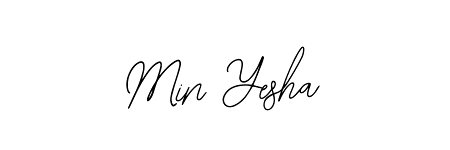 Bearetta-2O07w is a professional signature style that is perfect for those who want to add a touch of class to their signature. It is also a great choice for those who want to make their signature more unique. Get Min Yesha name to fancy signature for free. Min Yesha signature style 12 images and pictures png