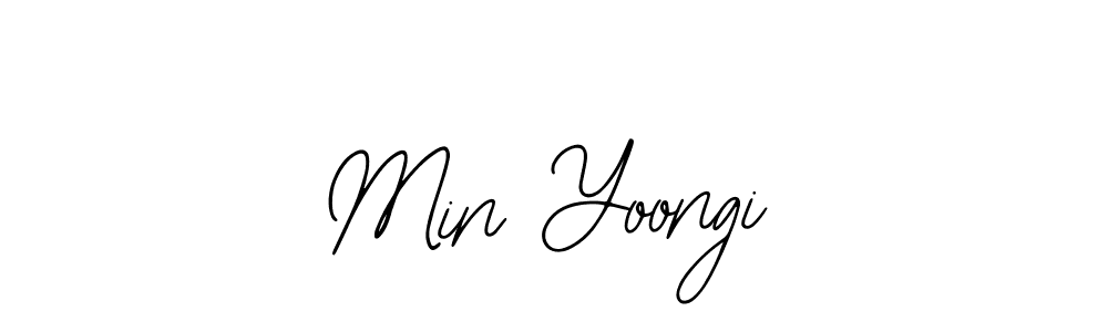 Design your own signature with our free online signature maker. With this signature software, you can create a handwritten (Bearetta-2O07w) signature for name Min Yoongi. Min Yoongi signature style 12 images and pictures png