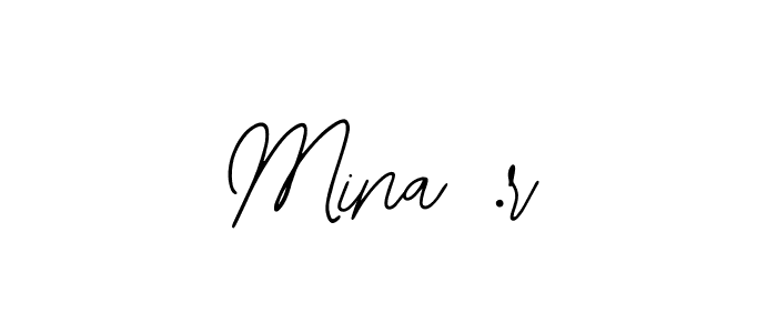 How to make Mina .r signature? Bearetta-2O07w is a professional autograph style. Create handwritten signature for Mina .r name. Mina .r signature style 12 images and pictures png