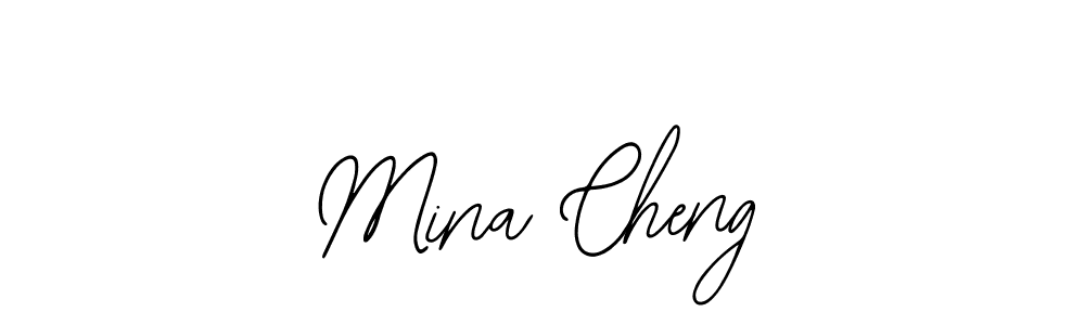 Also You can easily find your signature by using the search form. We will create Mina Cheng name handwritten signature images for you free of cost using Bearetta-2O07w sign style. Mina Cheng signature style 12 images and pictures png