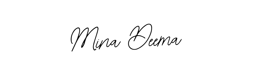 Create a beautiful signature design for name Mina Deema. With this signature (Bearetta-2O07w) fonts, you can make a handwritten signature for free. Mina Deema signature style 12 images and pictures png
