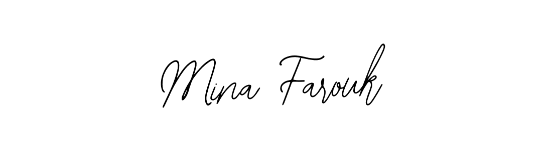 How to Draw Mina Farouk signature style? Bearetta-2O07w is a latest design signature styles for name Mina Farouk. Mina Farouk signature style 12 images and pictures png