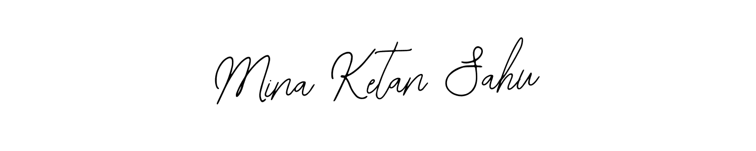 How to make Mina Ketan Sahu name signature. Use Bearetta-2O07w style for creating short signs online. This is the latest handwritten sign. Mina Ketan Sahu signature style 12 images and pictures png