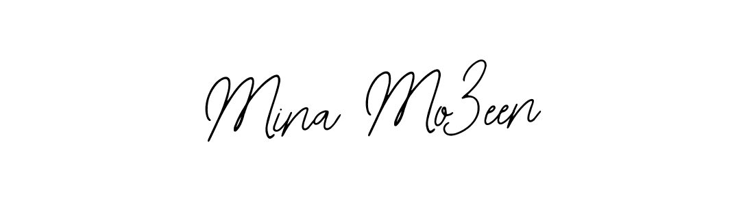 if you are searching for the best signature style for your name Mina Mo3een. so please give up your signature search. here we have designed multiple signature styles  using Bearetta-2O07w. Mina Mo3een signature style 12 images and pictures png