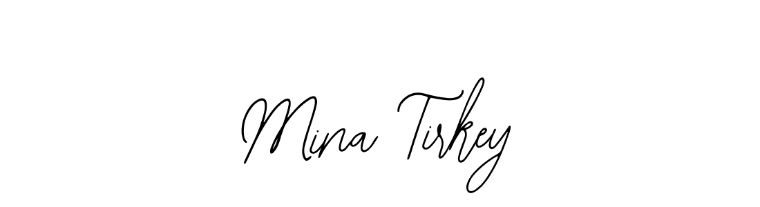 The best way (Bearetta-2O07w) to make a short signature is to pick only two or three words in your name. The name Mina Tirkey include a total of six letters. For converting this name. Mina Tirkey signature style 12 images and pictures png