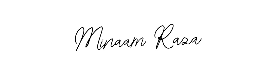 How to make Minaam Raza signature? Bearetta-2O07w is a professional autograph style. Create handwritten signature for Minaam Raza name. Minaam Raza signature style 12 images and pictures png