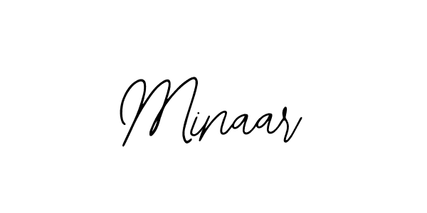 Use a signature maker to create a handwritten signature online. With this signature software, you can design (Bearetta-2O07w) your own signature for name Minaar. Minaar signature style 12 images and pictures png