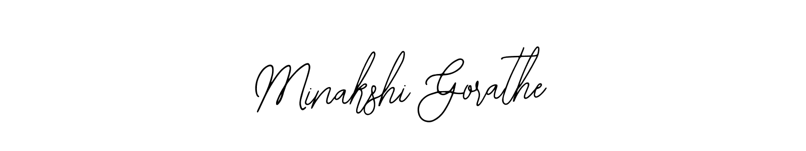 The best way (Bearetta-2O07w) to make a short signature is to pick only two or three words in your name. The name Minakshi Gorathe include a total of six letters. For converting this name. Minakshi Gorathe signature style 12 images and pictures png