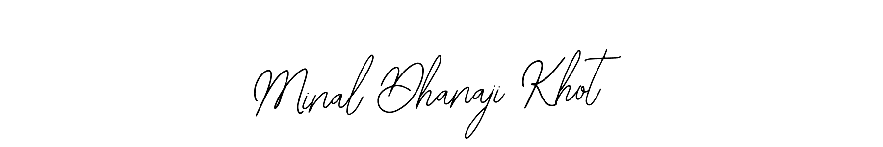 Also You can easily find your signature by using the search form. We will create Minal Dhanaji Khot name handwritten signature images for you free of cost using Bearetta-2O07w sign style. Minal Dhanaji Khot signature style 12 images and pictures png