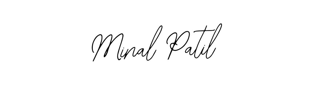 Use a signature maker to create a handwritten signature online. With this signature software, you can design (Bearetta-2O07w) your own signature for name Minal Patil. Minal Patil signature style 12 images and pictures png