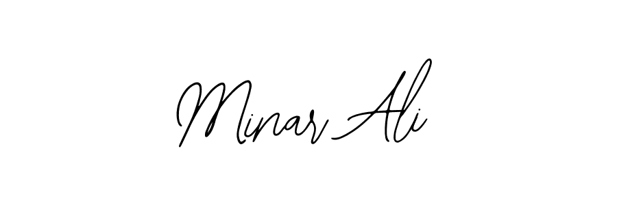 Design your own signature with our free online signature maker. With this signature software, you can create a handwritten (Bearetta-2O07w) signature for name Minar Ali. Minar Ali signature style 12 images and pictures png