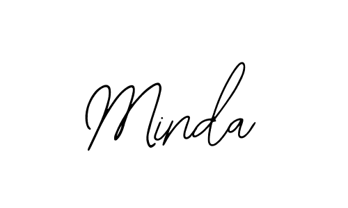 You should practise on your own different ways (Bearetta-2O07w) to write your name (Minda) in signature. don't let someone else do it for you. Minda signature style 12 images and pictures png