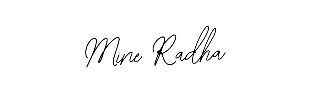 The best way (Bearetta-2O07w) to make a short signature is to pick only two or three words in your name. The name Mine Radha include a total of six letters. For converting this name. Mine Radha signature style 12 images and pictures png