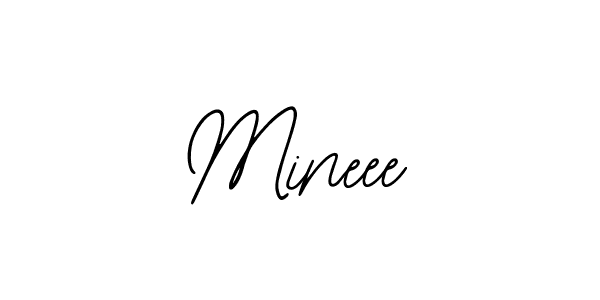 The best way (Bearetta-2O07w) to make a short signature is to pick only two or three words in your name. The name Mineee include a total of six letters. For converting this name. Mineee signature style 12 images and pictures png