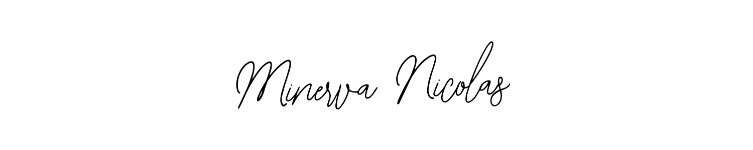 Also You can easily find your signature by using the search form. We will create Minerva Nicolas name handwritten signature images for you free of cost using Bearetta-2O07w sign style. Minerva Nicolas signature style 12 images and pictures png