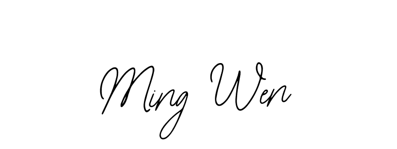 Similarly Bearetta-2O07w is the best handwritten signature design. Signature creator online .You can use it as an online autograph creator for name Ming Wen. Ming Wen signature style 12 images and pictures png