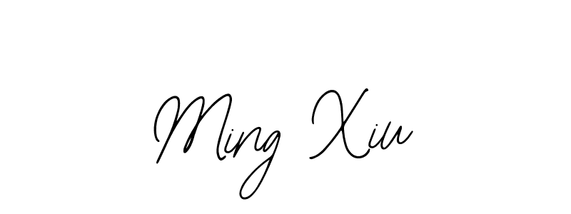 Bearetta-2O07w is a professional signature style that is perfect for those who want to add a touch of class to their signature. It is also a great choice for those who want to make their signature more unique. Get Ming Xiu name to fancy signature for free. Ming Xiu signature style 12 images and pictures png