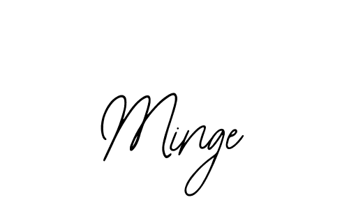 How to make Minge signature? Bearetta-2O07w is a professional autograph style. Create handwritten signature for Minge name. Minge signature style 12 images and pictures png