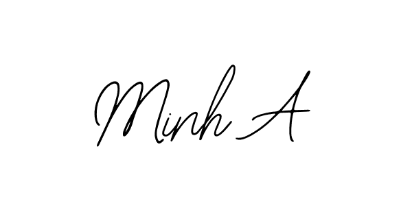 Design your own signature with our free online signature maker. With this signature software, you can create a handwritten (Bearetta-2O07w) signature for name Minh A. Minh A signature style 12 images and pictures png