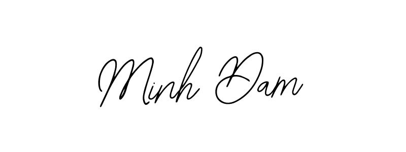 How to make Minh Dam name signature. Use Bearetta-2O07w style for creating short signs online. This is the latest handwritten sign. Minh Dam signature style 12 images and pictures png