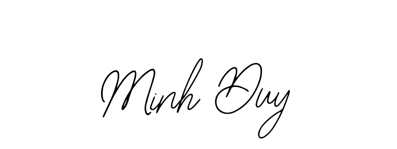 Design your own signature with our free online signature maker. With this signature software, you can create a handwritten (Bearetta-2O07w) signature for name Minh Duy. Minh Duy signature style 12 images and pictures png