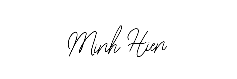 Design your own signature with our free online signature maker. With this signature software, you can create a handwritten (Bearetta-2O07w) signature for name Minh Hien. Minh Hien signature style 12 images and pictures png