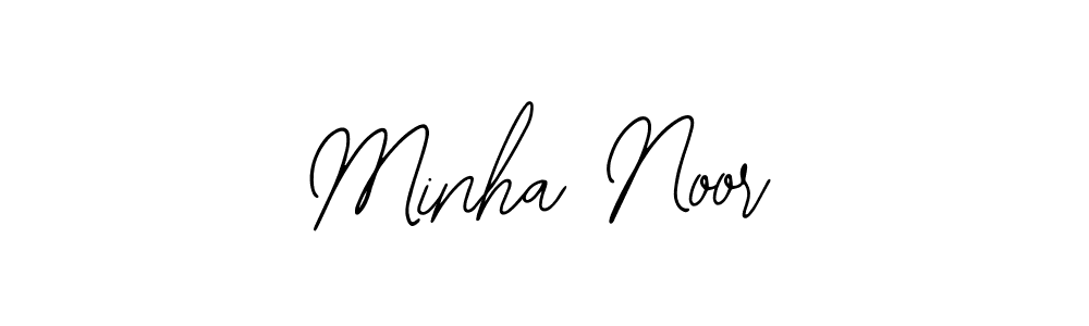 Also You can easily find your signature by using the search form. We will create Minha Noor name handwritten signature images for you free of cost using Bearetta-2O07w sign style. Minha Noor signature style 12 images and pictures png