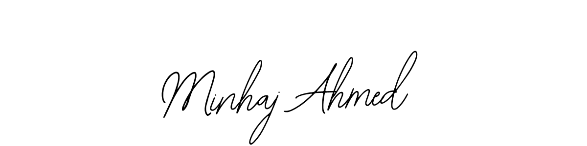 Use a signature maker to create a handwritten signature online. With this signature software, you can design (Bearetta-2O07w) your own signature for name Minhaj Ahmed. Minhaj Ahmed signature style 12 images and pictures png