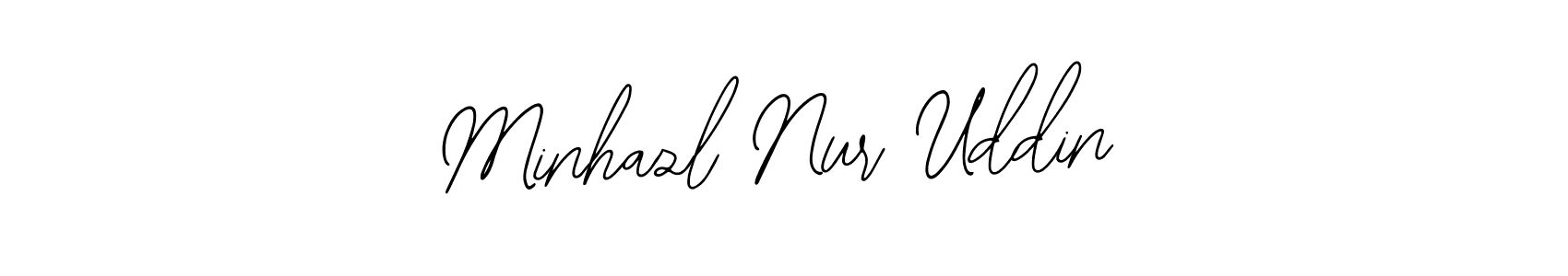 Use a signature maker to create a handwritten signature online. With this signature software, you can design (Bearetta-2O07w) your own signature for name Minhazl Nur Uddin. Minhazl Nur Uddin signature style 12 images and pictures png