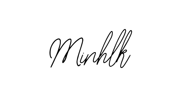 You should practise on your own different ways (Bearetta-2O07w) to write your name (Minhlk) in signature. don't let someone else do it for you. Minhlk signature style 12 images and pictures png