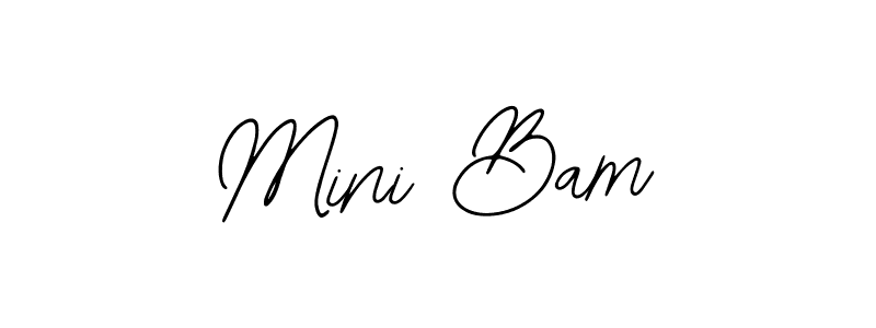 Bearetta-2O07w is a professional signature style that is perfect for those who want to add a touch of class to their signature. It is also a great choice for those who want to make their signature more unique. Get Mini Bam name to fancy signature for free. Mini Bam signature style 12 images and pictures png