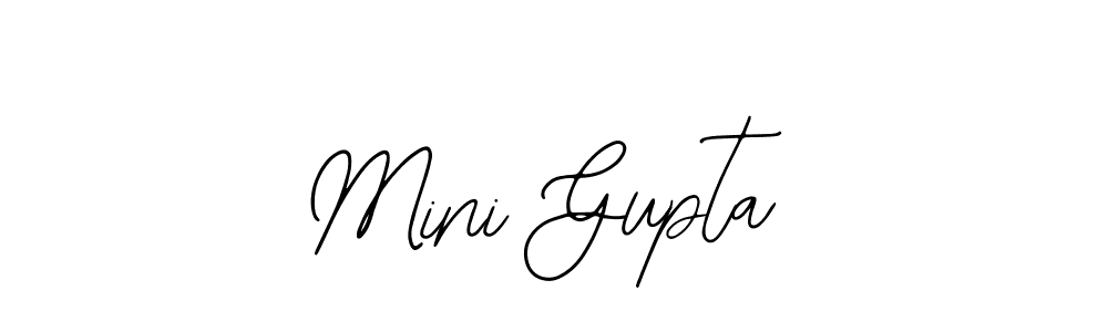 Use a signature maker to create a handwritten signature online. With this signature software, you can design (Bearetta-2O07w) your own signature for name Mini Gupta. Mini Gupta signature style 12 images and pictures png