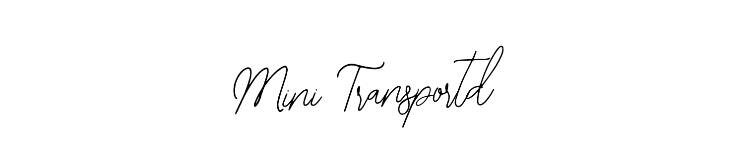 Bearetta-2O07w is a professional signature style that is perfect for those who want to add a touch of class to their signature. It is also a great choice for those who want to make their signature more unique. Get Mini Transportd name to fancy signature for free. Mini Transportd signature style 12 images and pictures png