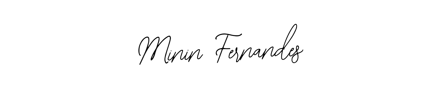 Use a signature maker to create a handwritten signature online. With this signature software, you can design (Bearetta-2O07w) your own signature for name Minin Fernandes. Minin Fernandes signature style 12 images and pictures png