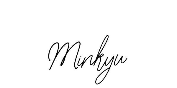 Make a beautiful signature design for name Minkyu. With this signature (Bearetta-2O07w) style, you can create a handwritten signature for free. Minkyu signature style 12 images and pictures png